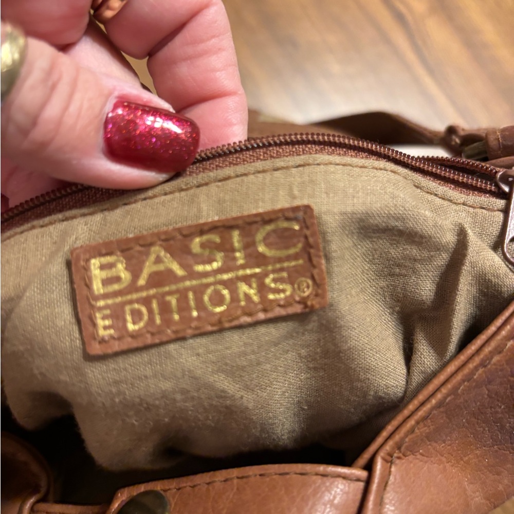 Basic Editions Brown Backpack With Adjustable Str… - image 4